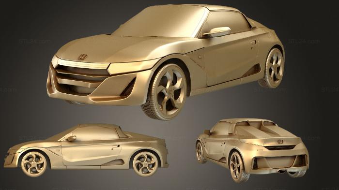 Автомобили и транспорт (Honda S660 2015, CARS_1874) 3D модель для ЧПУ станка